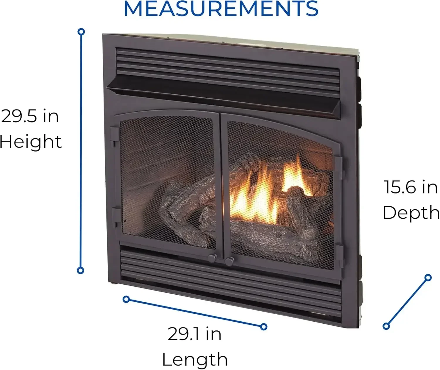 [أفضل بائع! ]حامل مدفأة غاز مزدوجة الوقود بدون تهوية، جهاز تحكم عن بعد، تستخدم مع الغاز الطبيعي أو البروبان السائل، 32000 وحدة حرارية بريطانية، أسود