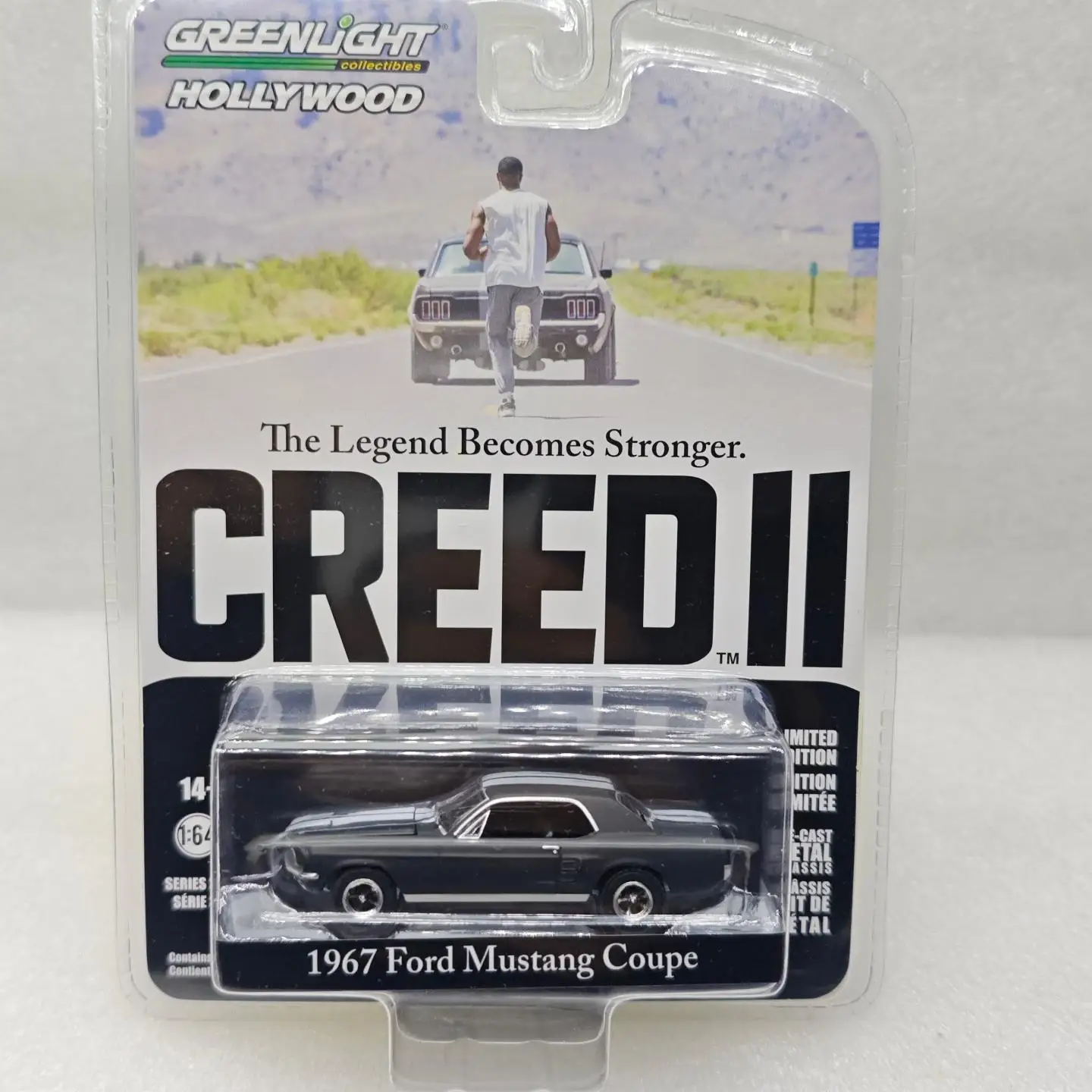 

GreenLight 1:64 1967 Mustang Coupe, имитация сплава, мини-модель автомобиля, хобби, коллекционные игрушки, подарки