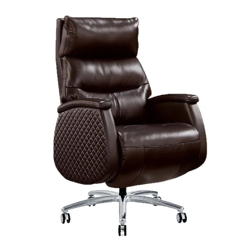 

Custom comfortable reclining chair leather ergonomic bow conference chair sedentary office boss