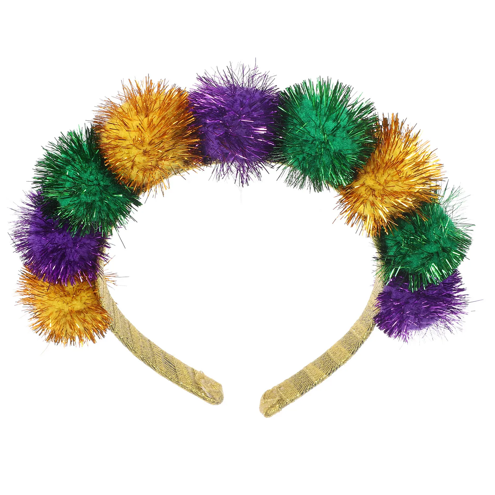 

Elegant Pom Pom Headband Versatile Party Hair Band for Carnival Birthday Festival Cosplay Photo Shoot Decorative Fashion