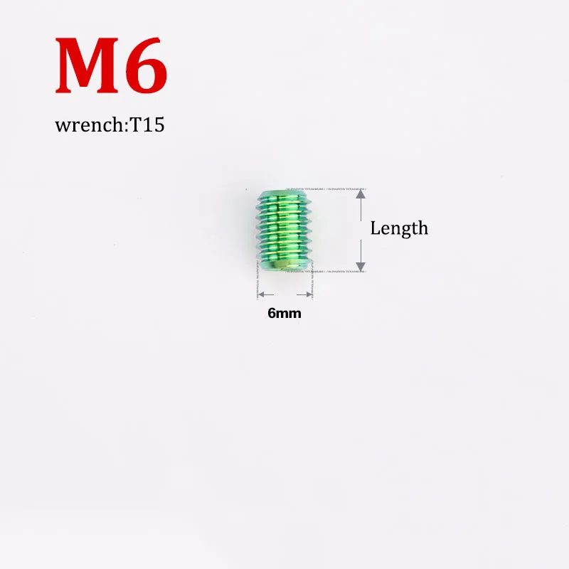 1pcs Titanium Alloy Top Wire M6 * 8/10/12/16mm Inner Plum Flat End Top Wire Modification And Repair For Riding Bikes