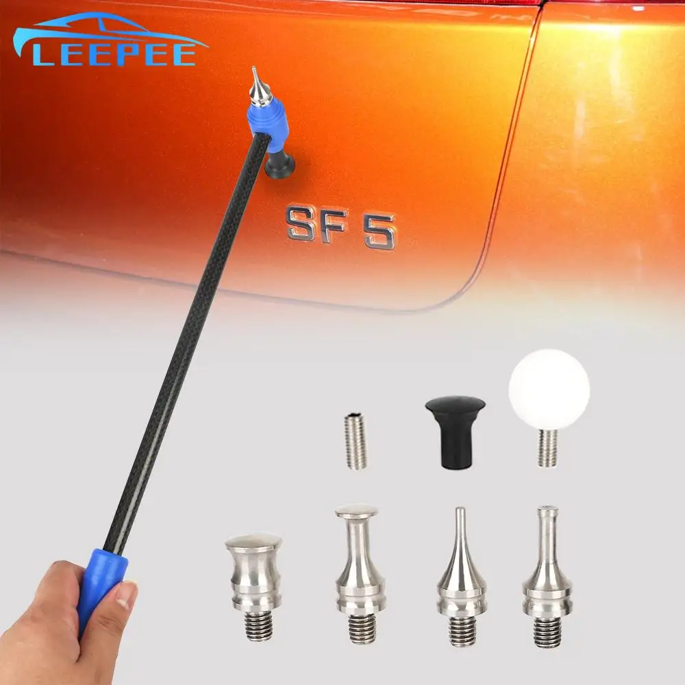 

With Carbon Fiber Handle Car Accessory Titanium Alloy Tapper Hammer M8 Screw Car Dent Repair Tool Auto Body Repair Kit