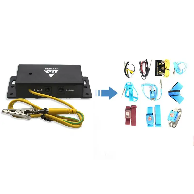 Imagem -05 - Auto-alarme Anti Estático Esd Wrist Strap Tester Monitor Online Uma Saída Medidor Esd Eletrônico