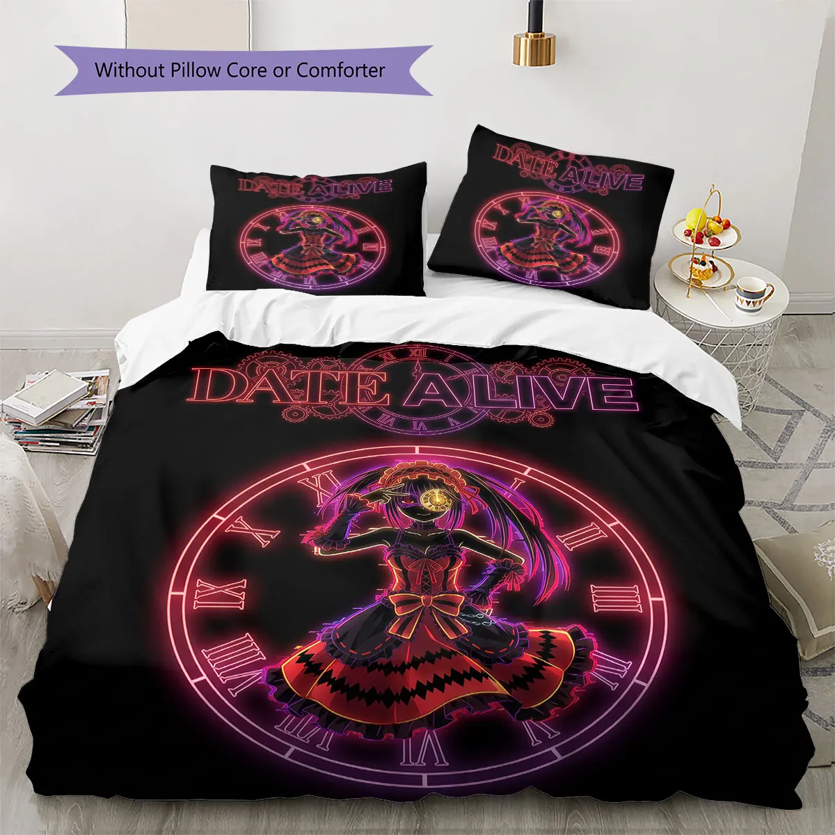 Date Live Soft Duvet Cover Child's Bedding Set,Extra Large Size Halloween Gifts Various Sizes Available -HE176