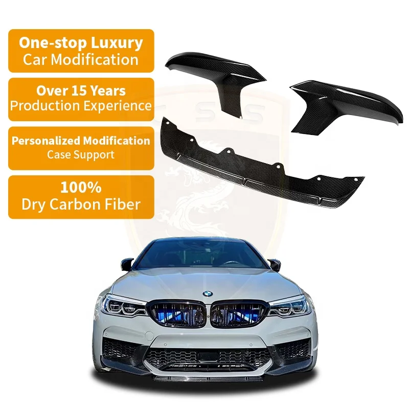 

MP Style Dry Carbon Fiber Front Car Bumper Lip for BMW M5 F90 Front Diffuser Lip Auto Parts