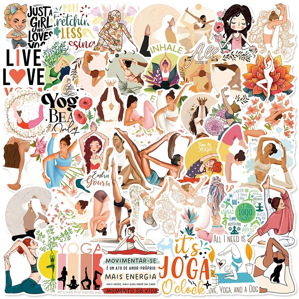 10/30/50 pièces, autocollants - Pilates Yoga Weight Loss avis et prix
