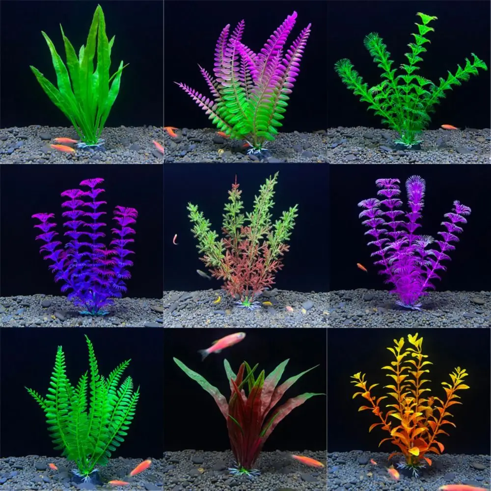 Fish Tank Ornament Plant Aquarium Artificial Decor Underwater Plants Plastic Simulation Water Grass Fish Bowl Decoration