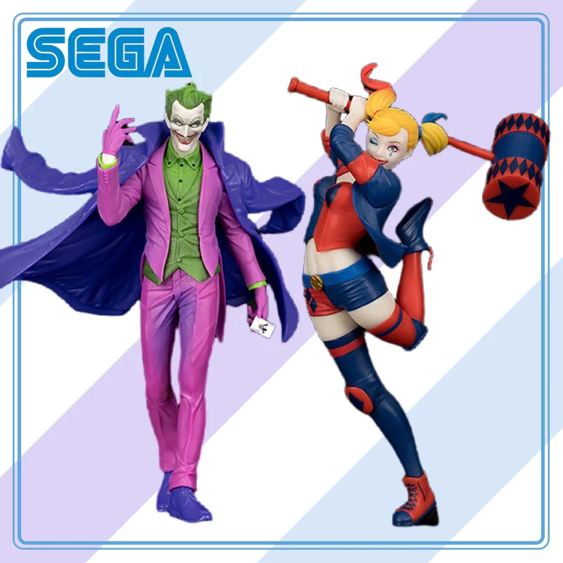 

【100% оригинал】SEGA Batman — Джокер Харли Квинн — ACT/CUT Vivid Ver. Коллекция серии Модель персонажа из мультфильма Подарки Игрушки Модель
