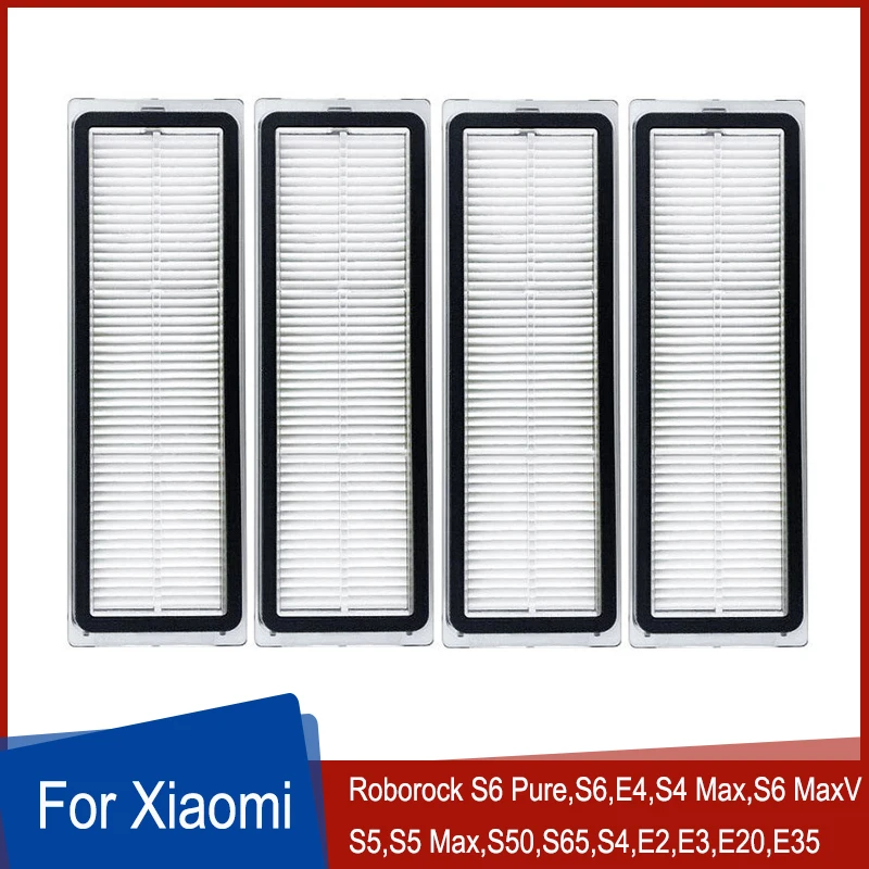 For Xiaomi Roborock S6 Pure, S6, E4 ,S4 Max, S6 MaxV, S5, S5 Max, S50, S65, S4, E2, E3 E20 E35 Hepa Filters Vacuum Cleaner Parts