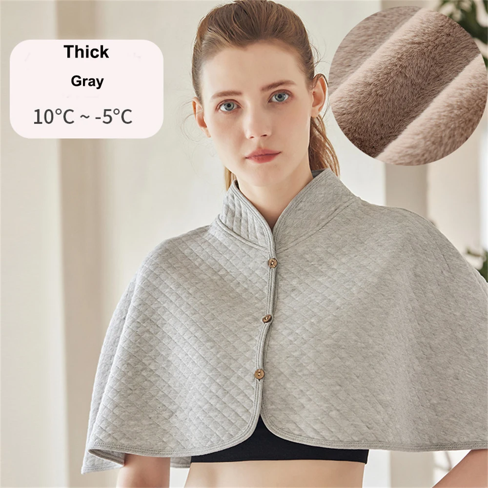 Multifunctional Cotton Cloak Warm Shoulder Protective Shawl Cold-proof Neck Warmer Wrap Cape Breastfeeding Mothers Office Supply