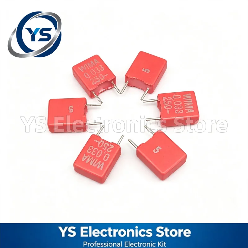 WIMA RED MKS2 250V0.033UF 250V 0.033UF 250V333 33NF 5mm Film Capacitor Hi-Fi Audio Capacitors NEW and Original