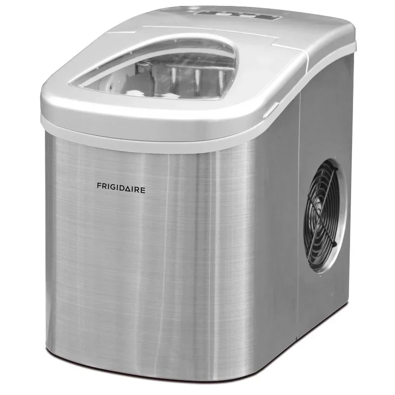 Frigidaire Countertop Ice Maker, Compact Machine, 26 lbs per day, Stainless