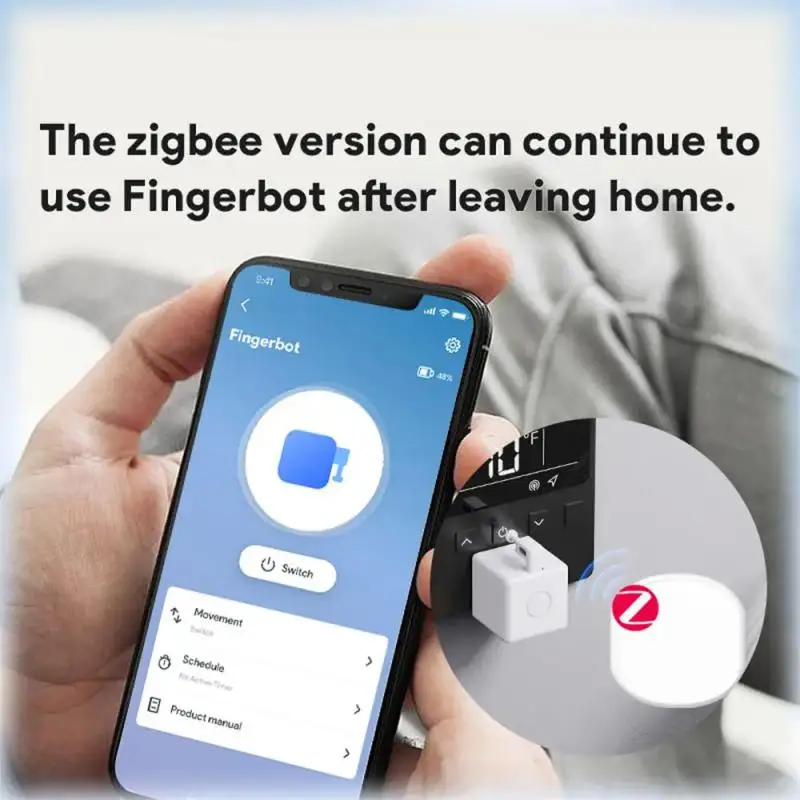 Tuya Zigbee Fingerbot Plus Smart Fingerbot Switch Button Pusher Timer Voice Control Work With ZigBee Gateway Alexa Google Home