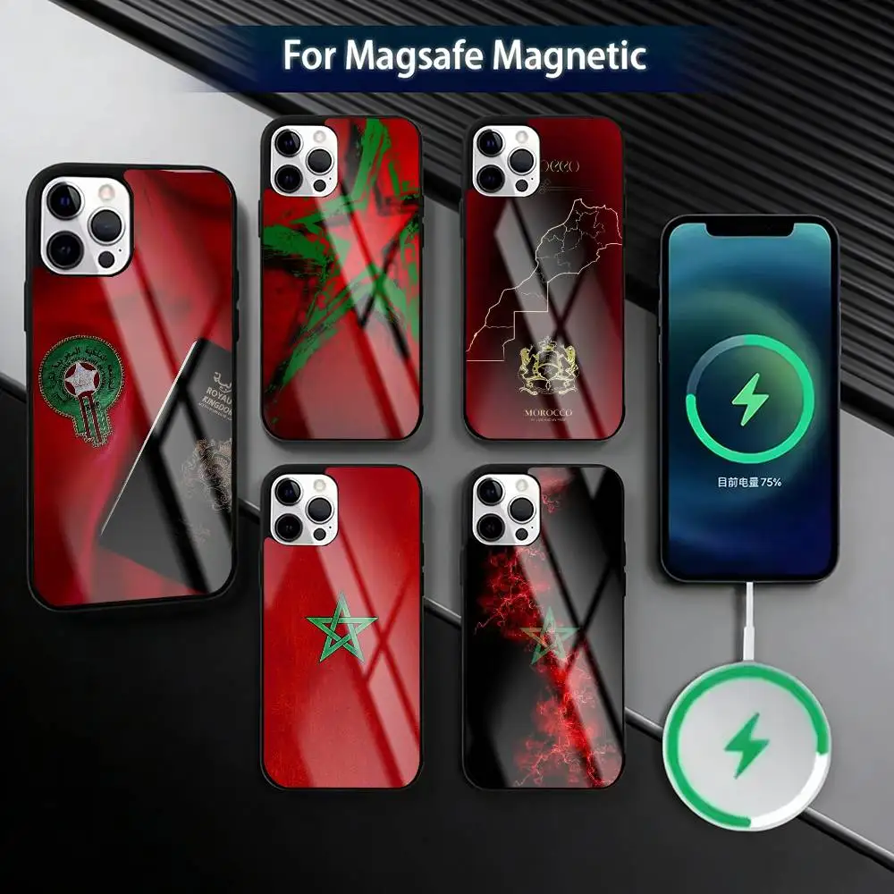 Morocco-O F-Flag   Phone Case For iPhone17,16,15,14,13,12,11 Plus,Pro Magnetic For Magsafe Wireless Charging