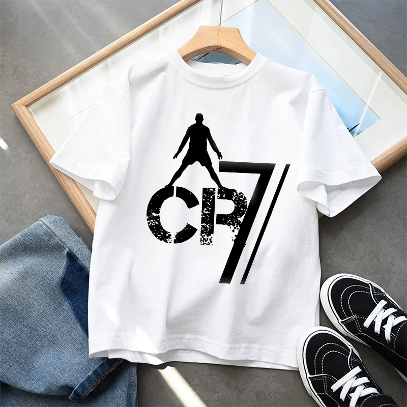 Cristiano Ronaldo Kawaii T-shirts CR7 Cartoon Graphic T-shirt Casual Sport Short Sleeves Tops Summer Clothing Birthday Gifts view 3