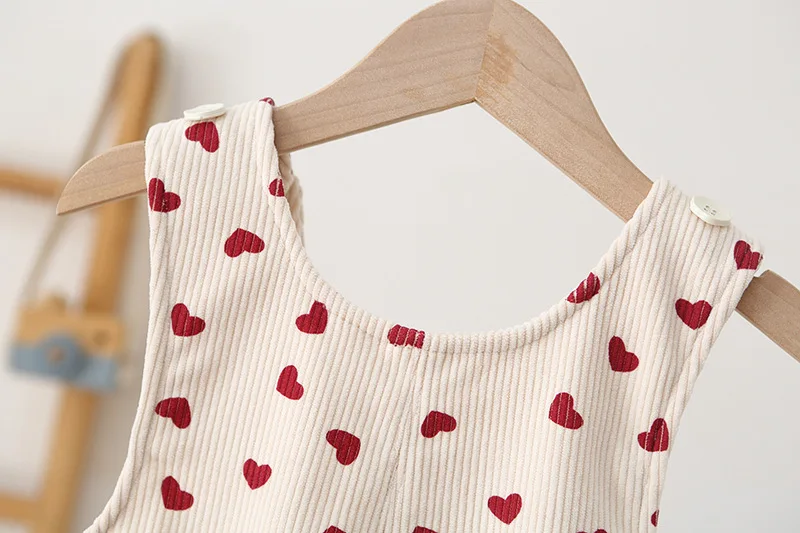 1-4Y Frühling Kinder Baby Kleidung Herz Stickerei Baby Jungen Mädchen Trägerhose Solide Overalls Cord Casual Hosenträger Outwear – Detail 27