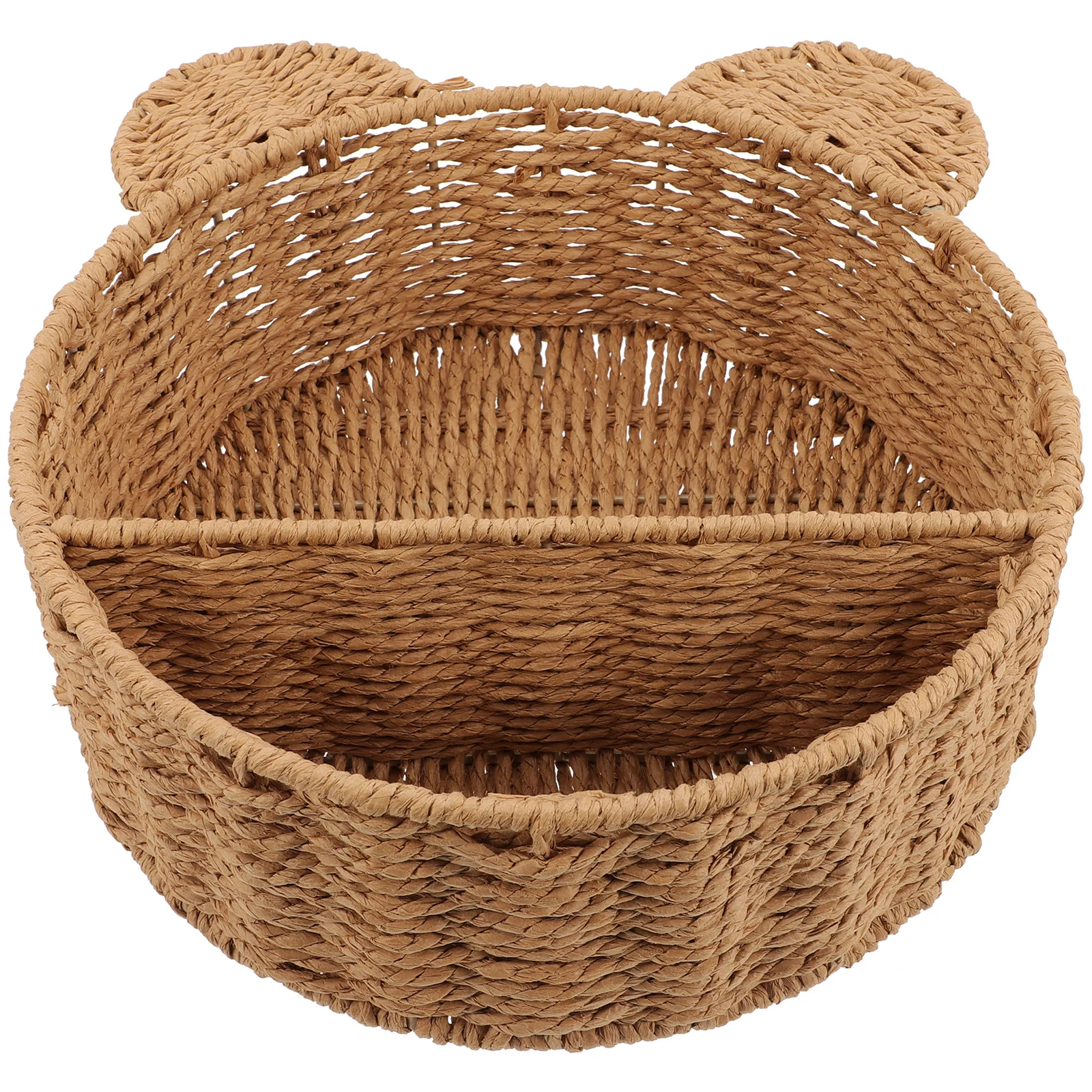 

Rattan Wall Hanging Shelf Woven Cat Shaped Storage Basket Living Room Decor Kitchen ganizer Bath Rack Woven Wall Shelf Rack