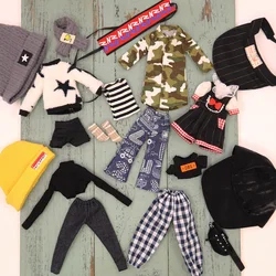Outfits For ICY DBS Blyth Doll Fashion Clothes Cool Dress Black Sport Suit 1/6 BJD Azone S OB24