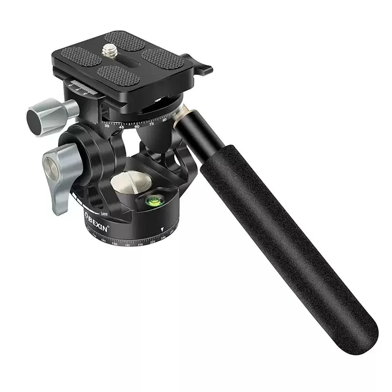 Everbright Store Mini Metal Hydraulic Damping PTZ Dual Panoramic Handle Camera Mobile Phone Video Tripod Photo