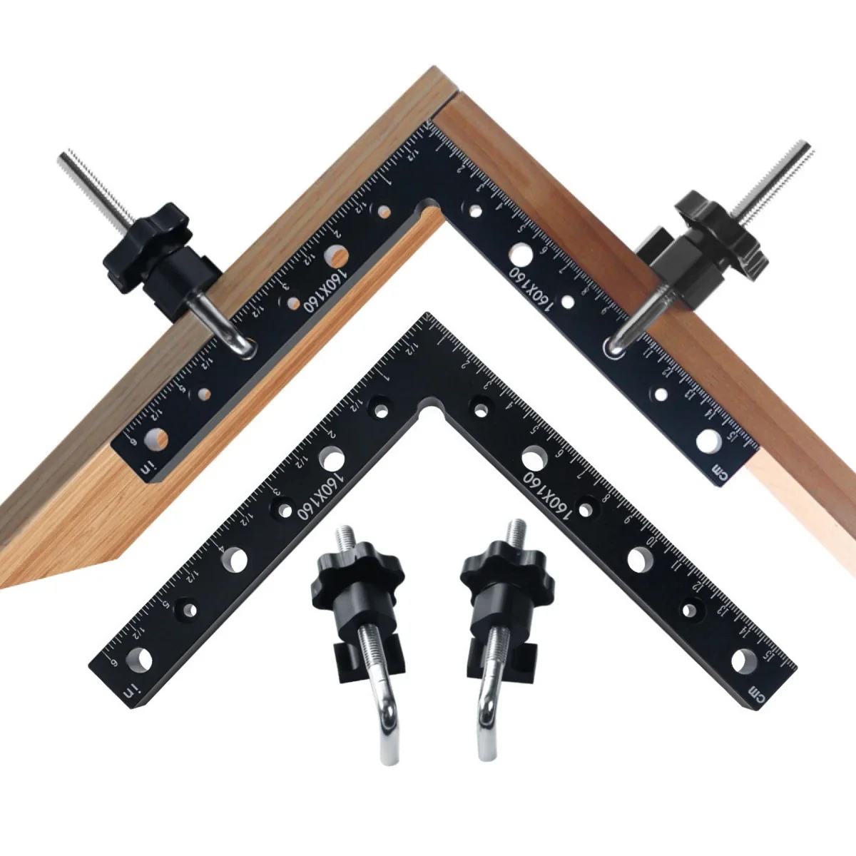 90 Degree Positioning Squares Right Angle Clamps -Aluminum Alloy Fixing Clip - Woodworking Carpenter Corner Clamping Square Tool