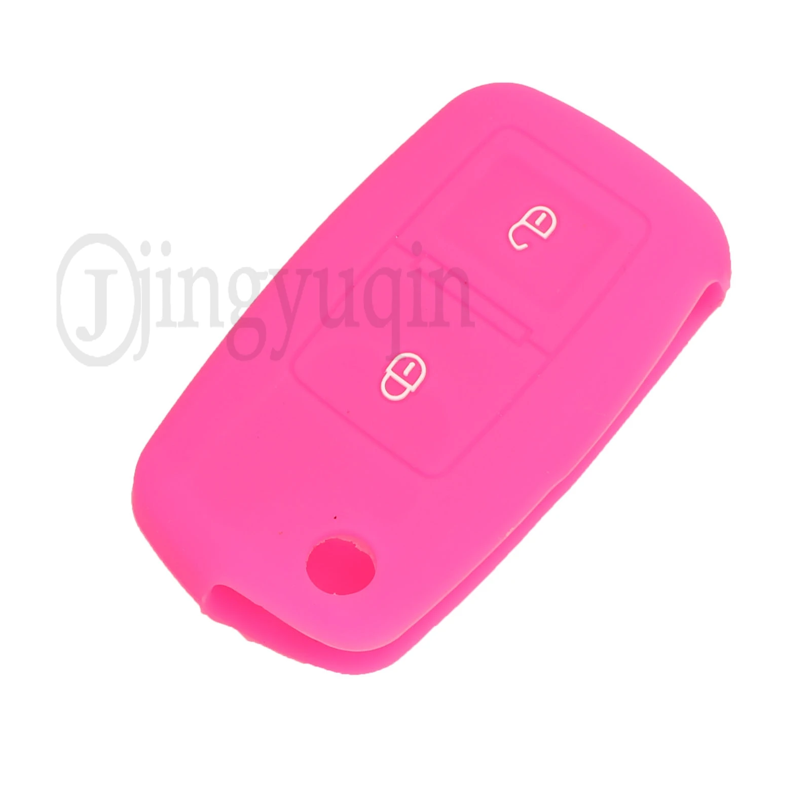 jingyuqin 2 Buttons Car Key Case Key Cover FOB For Volkswagen VW Amarok Polo Golf MK4 Bora Jetta Altea Alhambra Car-styling
