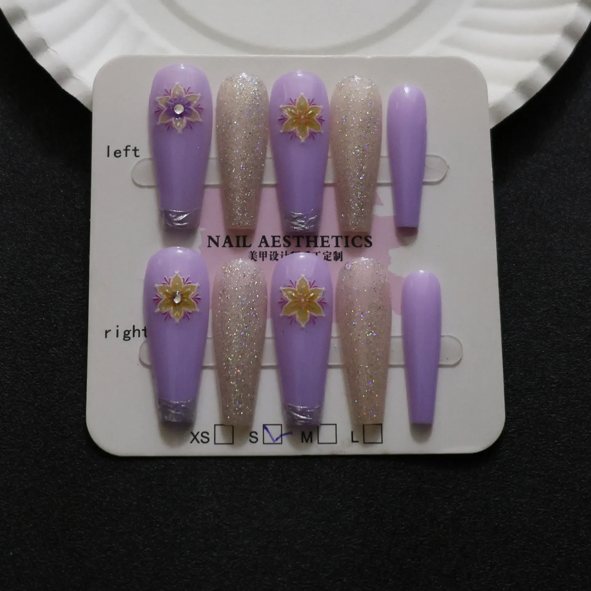 Purely handmade wearing nail color shell light enamel color ethnic style