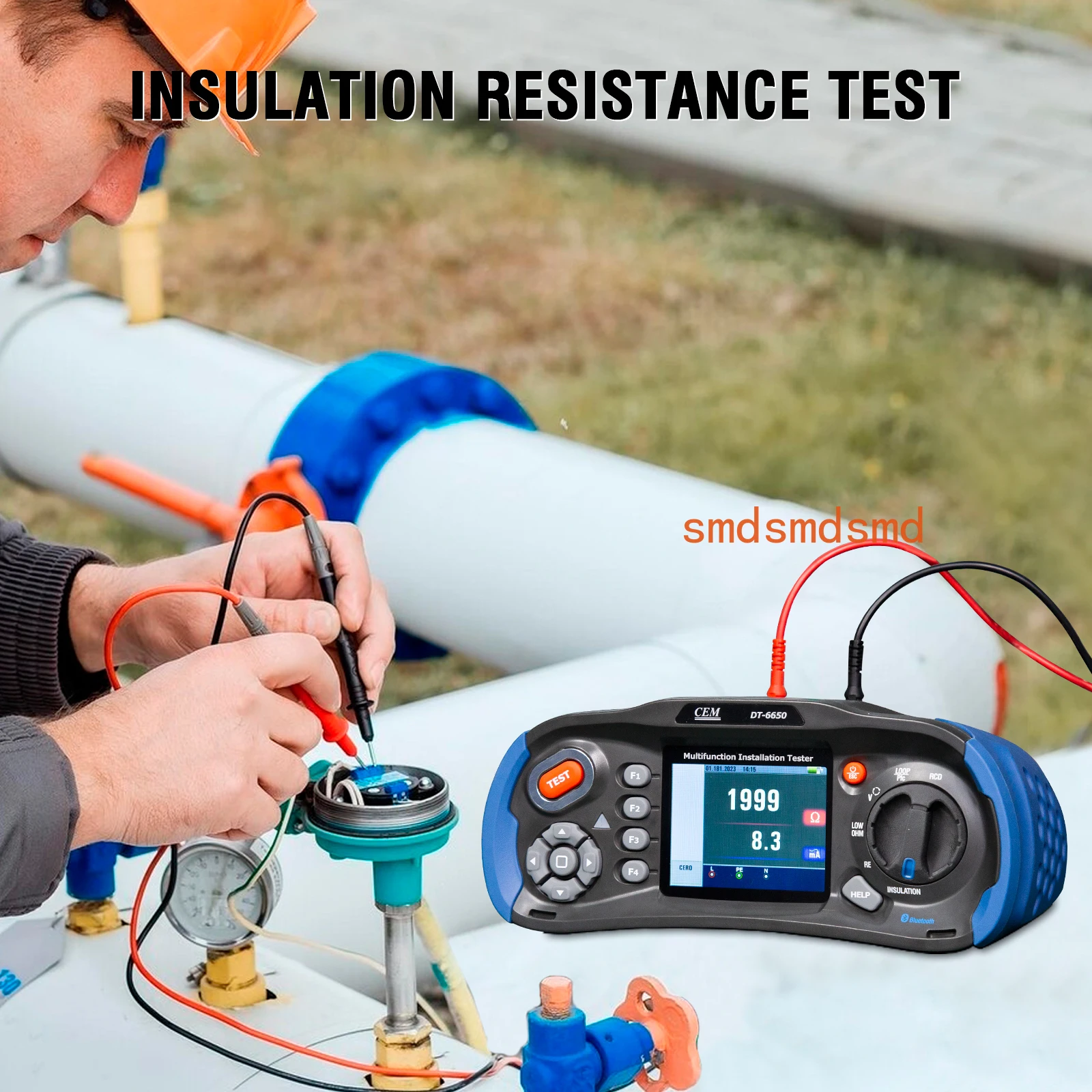 

RCD PFG, PSC Testing, Multifunction Electrical Safety Installation Tester Insulation, Low OHM, Continuity, LOOP Resistance