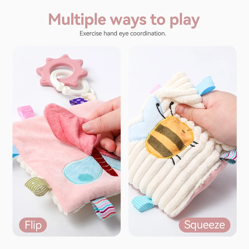 ソフトベビーブック-3d-タッチフィールハイコントラスト布製ブック感覚早期学習ベビーカーおもちゃ幼児ギフト用-0-12-ヶ月