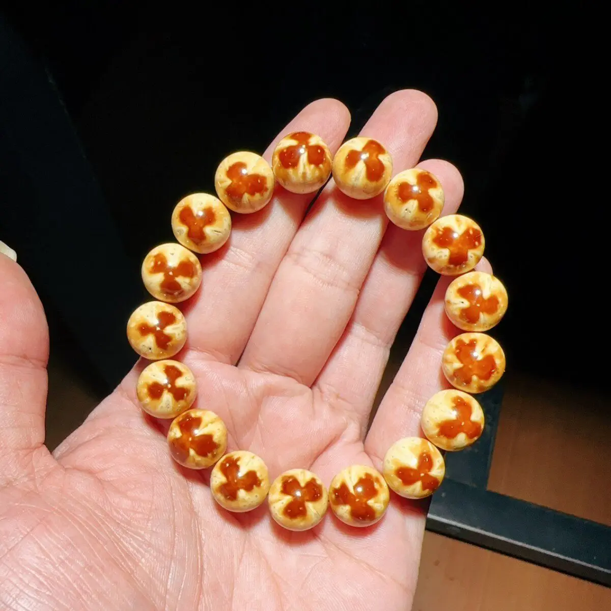 Spiny Date Seed Bodhi Flower Skin Gourd Bracelet Handheld Playable Wooden Wristband Unisex Curio Jewelry Gifts