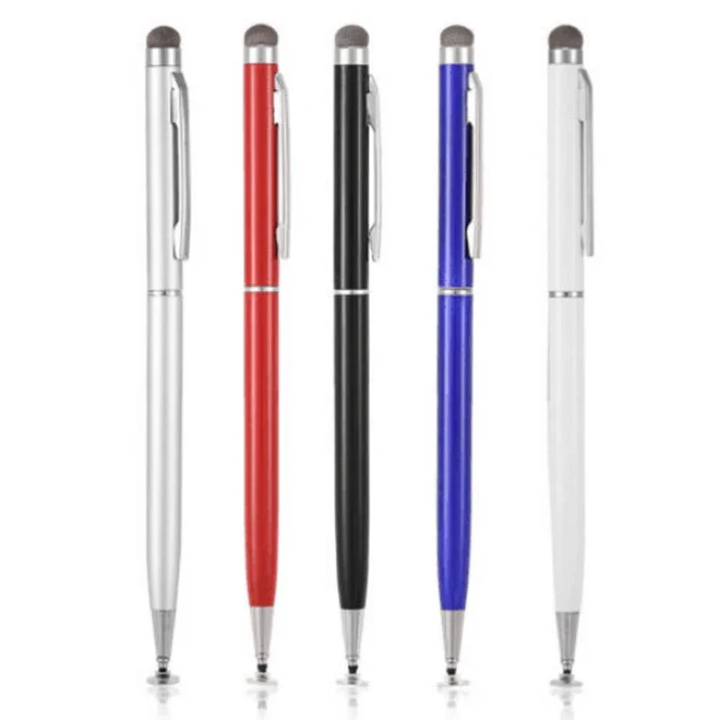 

300pcs 2 in1 Capacitive Pen Touch Screen Drawing Pens Stylus with Conductive Touch Sucker Microfiber Touch Head for Tablet Phone