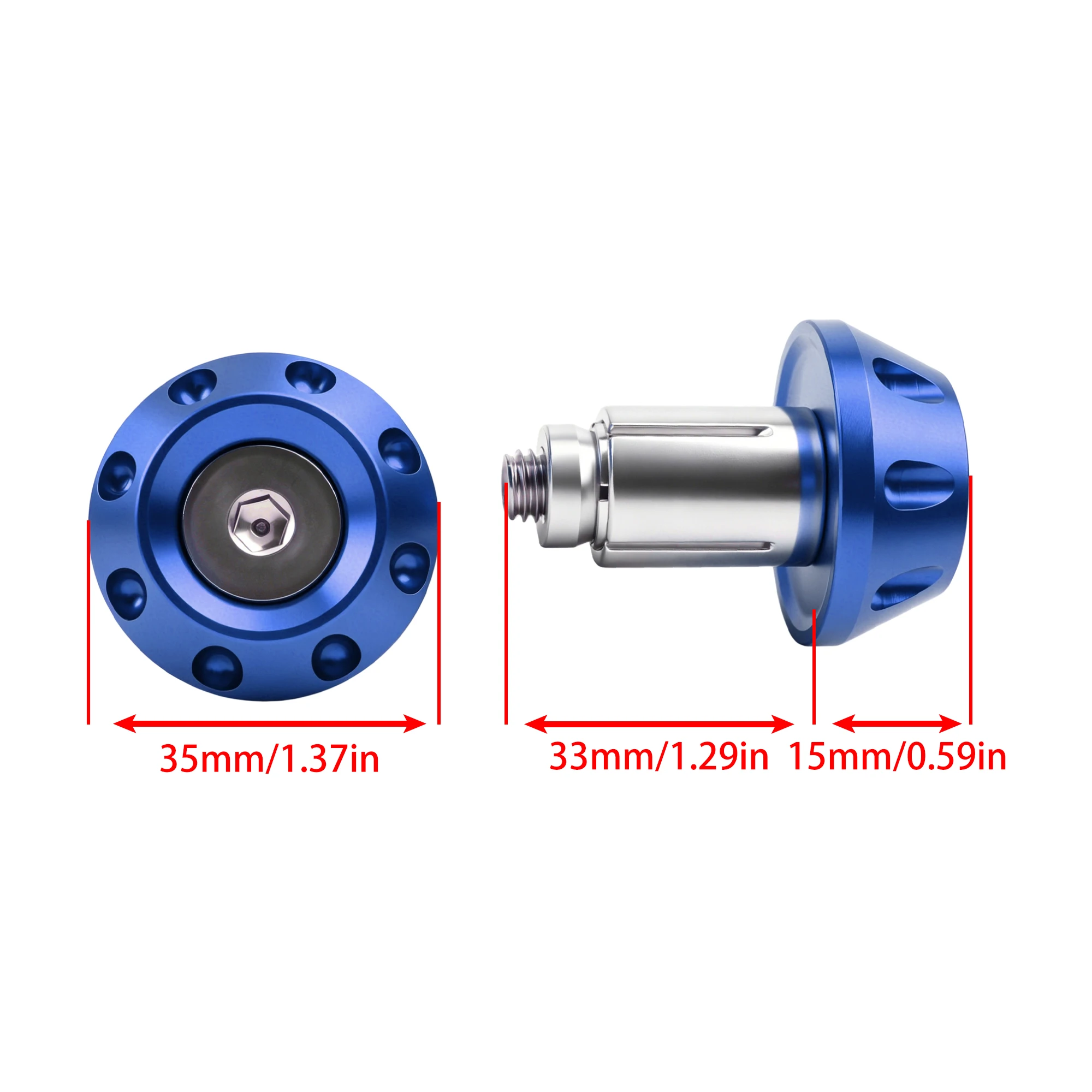 Motorcycle Universal Handlebar End Plugs Caps18MM CNC Aluminum Anti-Vibration Bar End Dirt Bike Scooter Modification Parts view 6
