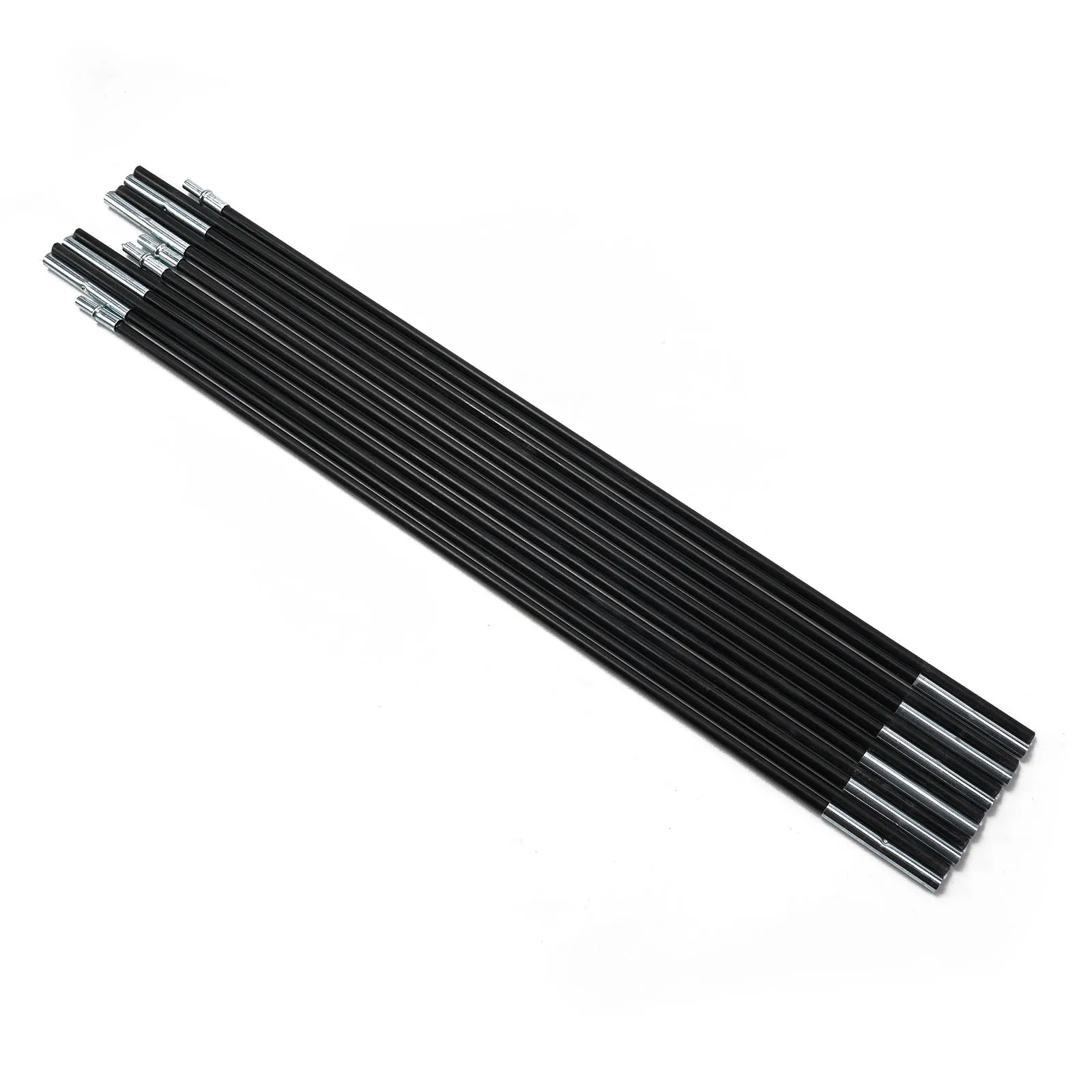 Collapsible Fiberglass Tent Poles for 1 to 8 Person Tents with Stretchable Connecting String and Compact Carrying Size