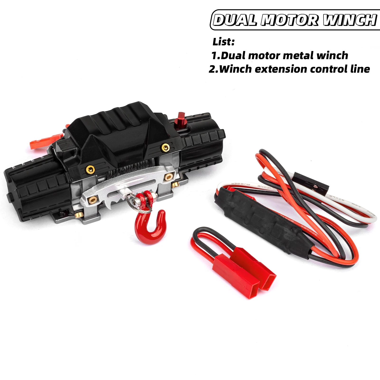 Rc Metalen Lier 8-15Kg Dubbele Motor Gesimuleerde Automatische Lier Voor 1/10 Rc Rupswagen Axiaal Scx10 Trx4 D110 Tamiya