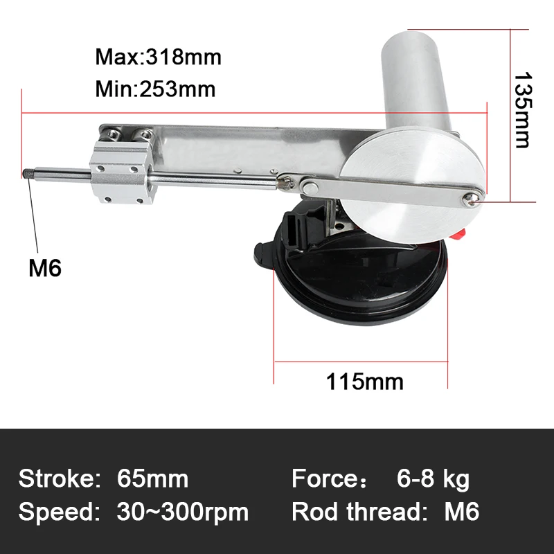 جديد 65 مللي متر السكتة الدماغية تلسكوبي الخطي المحرك مع 80 مللي متر لوحة قابل للتعديل سرعة صغيرة كبيرة التوجه تيار مستمر آلية الترددية المحرك #4