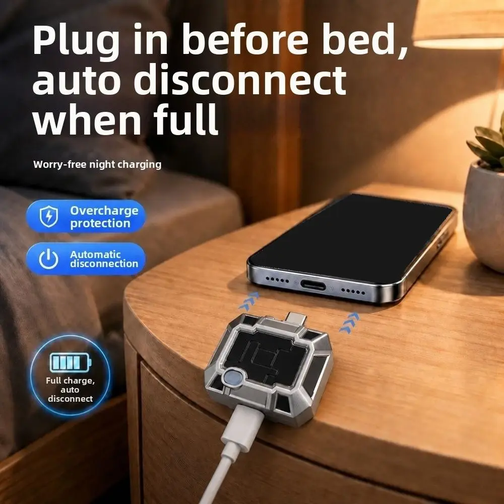 140W Auto Disconnect Charger Adapter Overcharge Protection Type-C Auto Power Cut-Off Protectors Safety Universal