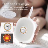 TS-BC670 Alarm Clock Silent Vibration Alarm Clock Students Wake Up Strong Wake Artifact Creative Cute Pet Mute LED Digital Clock