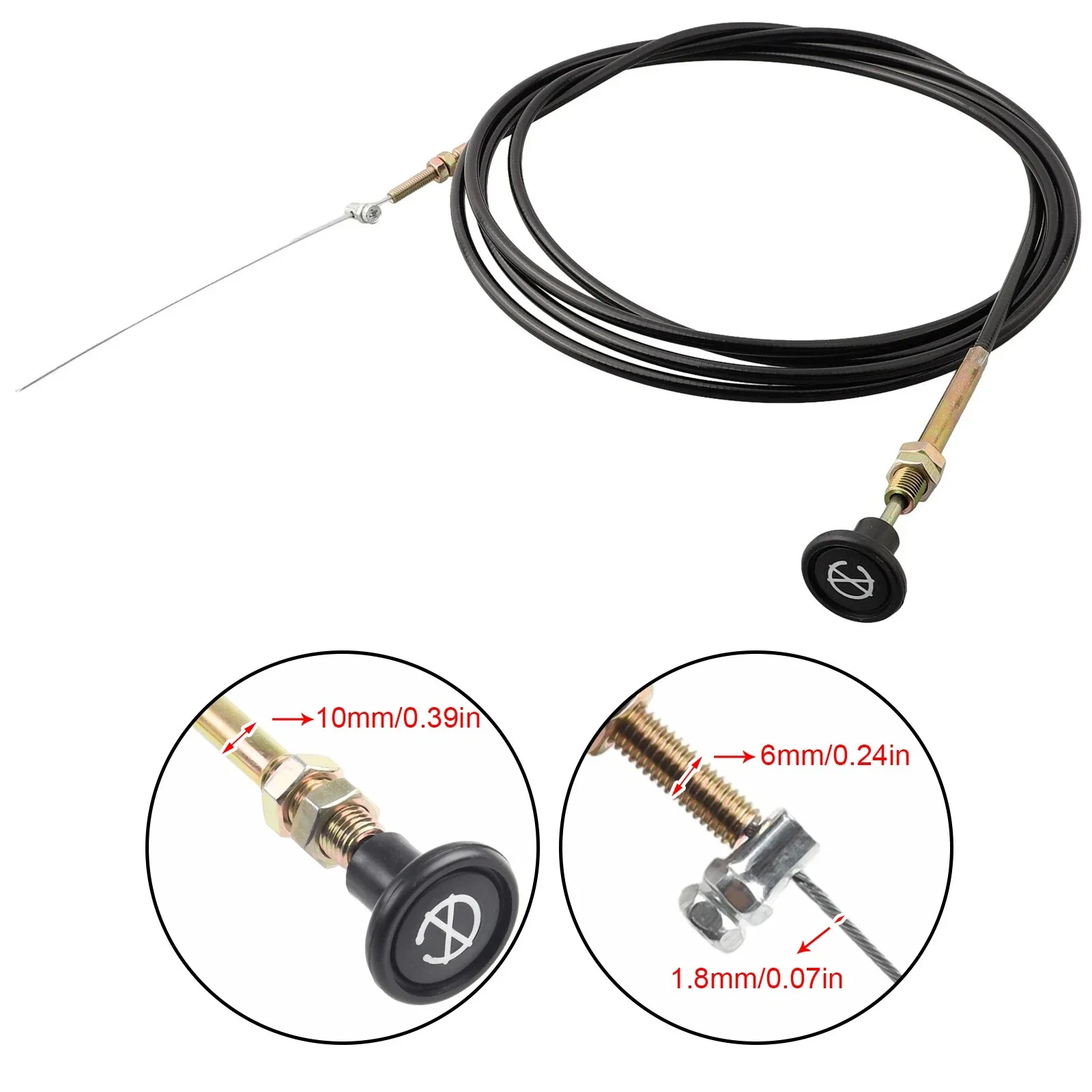 Universal 2m Long Reg Knob Pull Tractor Plant Digger Dumper Engine Stop Cable For Construction Machinery Excavator Accessories view 3