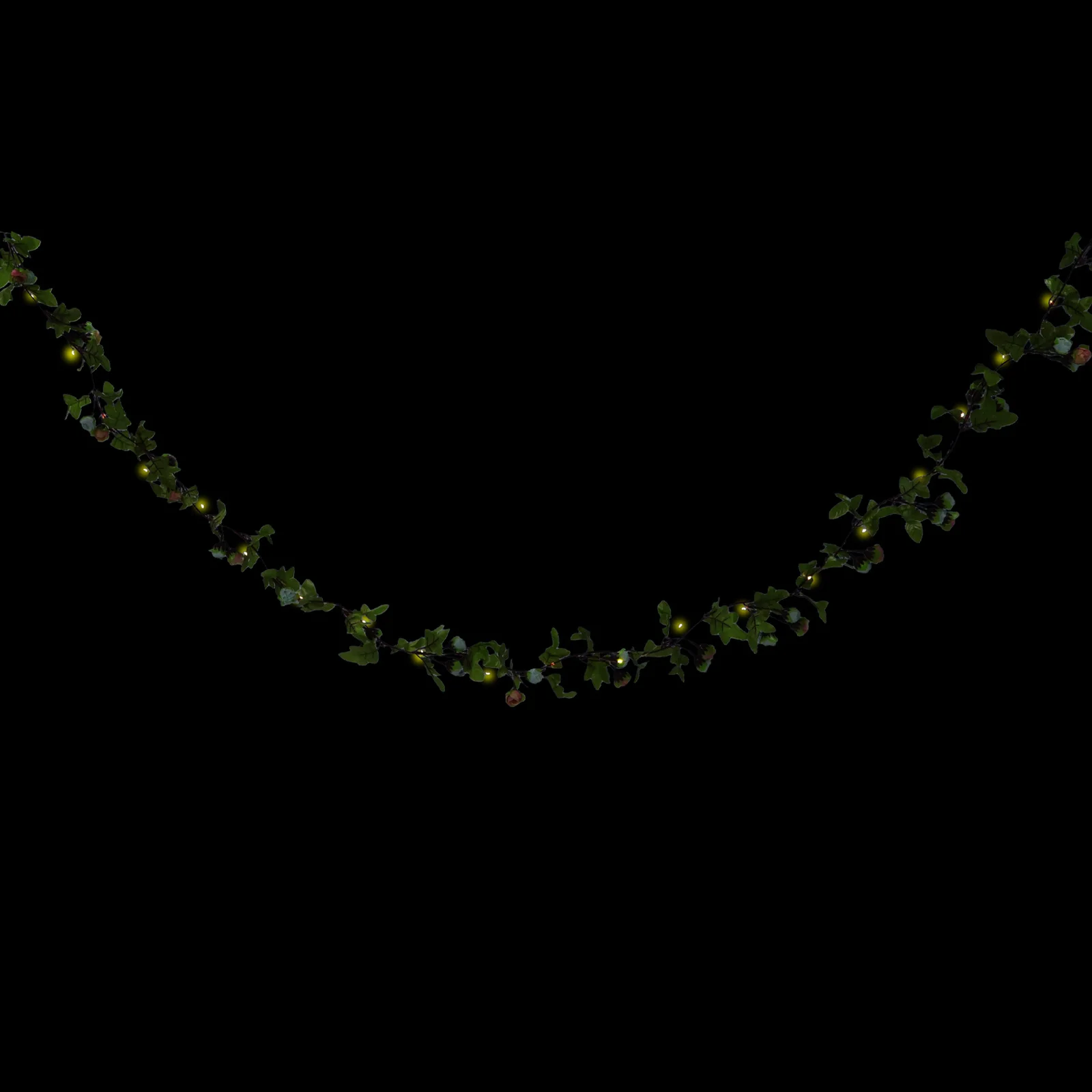 

1pc Solar Powered Rose Vine String Light Outdoor Garden Decor Led Fairy Lights For Yard Park Villa Holiday Party Ambience