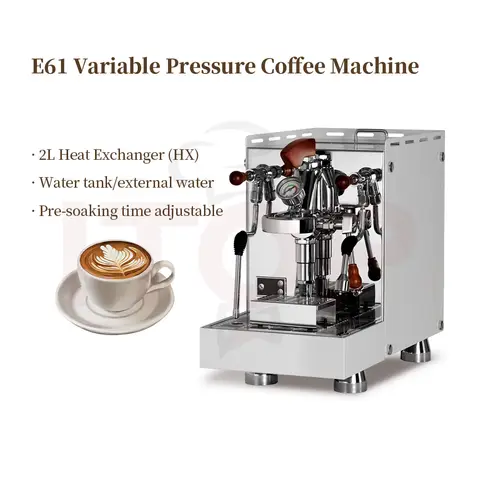 E61 Professional Espresso Machine With 2L Water Tank, Rotary Pump Coffee Machine 2L Boiler Heating System