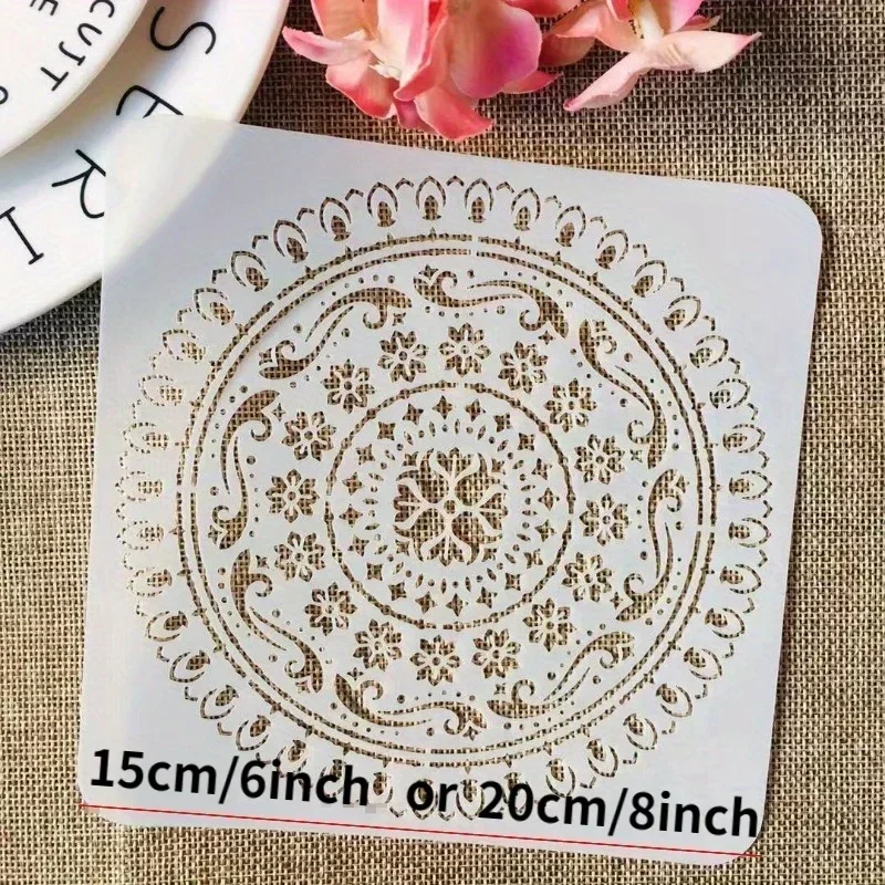 9Pcs/Set Mandala Round Geometry DIY Layering Stencils Painting Scrapbook Coloring Embossing Album Decorative Template