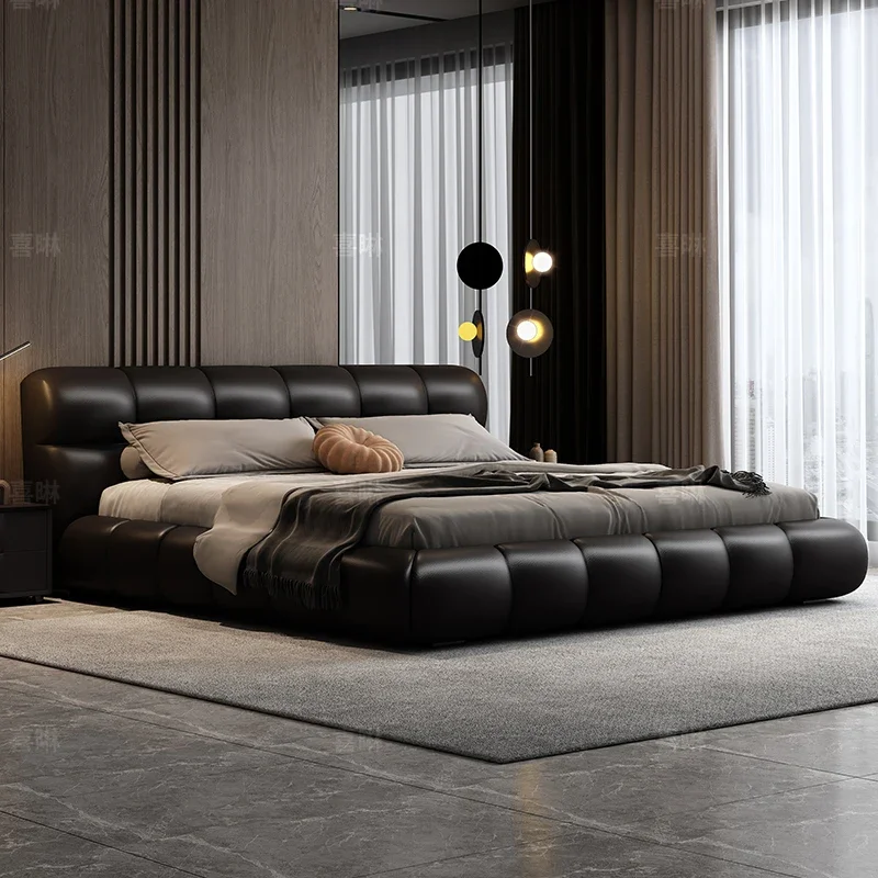 Cama Doble Moderna de 180x200 con Estructura, Cama King Size de Lujo, Cabecera Queen, Camas de Dormitorio, Muebles de Decoración para Dormitorio