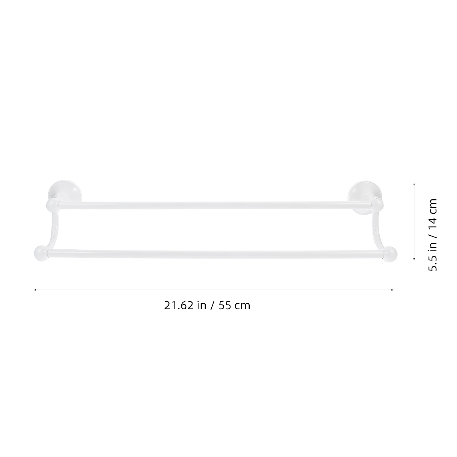 

1 pc Brass Double Rod Towel Rack Wall Mounted Bathroom Storage Holder Smooth Hand Towel Organizer Wet Tissue Hanging