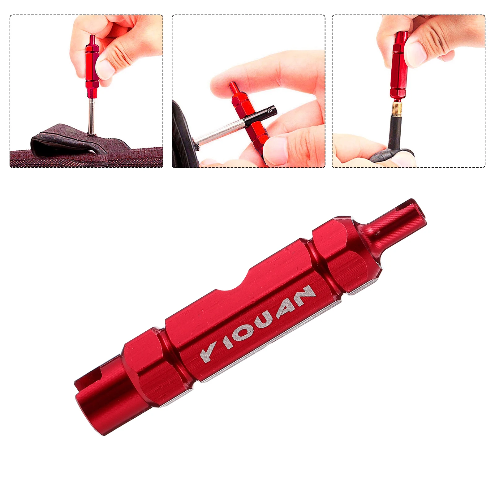 

Portable Bike Core Multi-Function Wrench For American French Nozzle Tire Disassembly Strong Durable Removal Tube Extension Gas