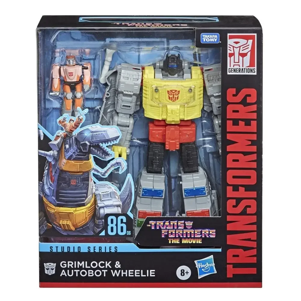 Hasbro Transformers Toys The Movie Studio Series Leader Class  Grimlock & Autobot Wheelie Model Doll Action Figure SS86-06