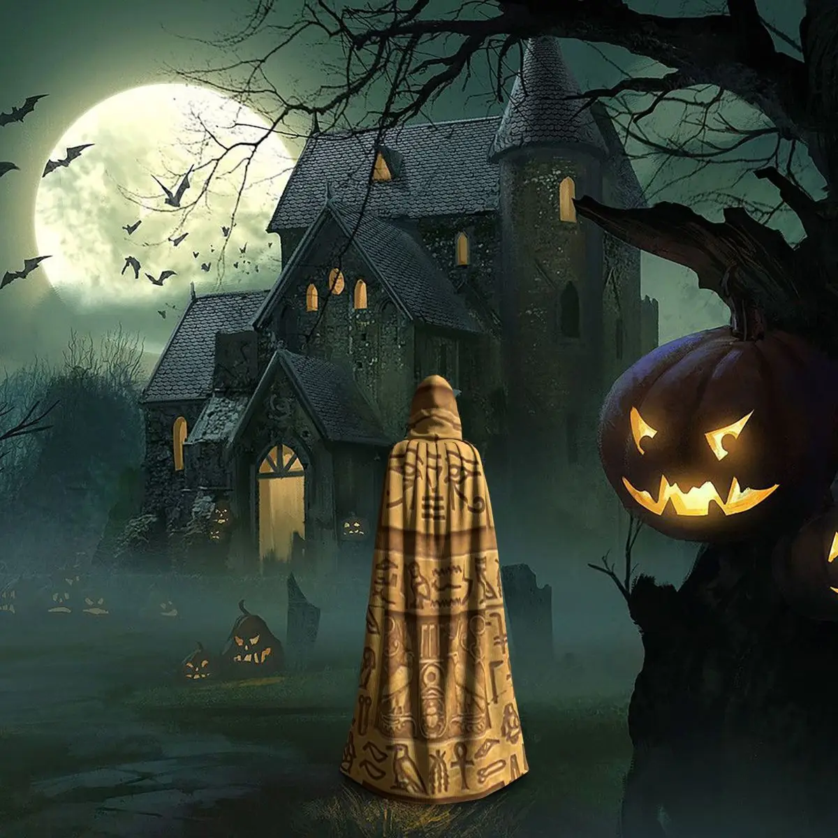 عباءة طويلة بغطاء للرأس من العصور الوسطى المصرية القديمة