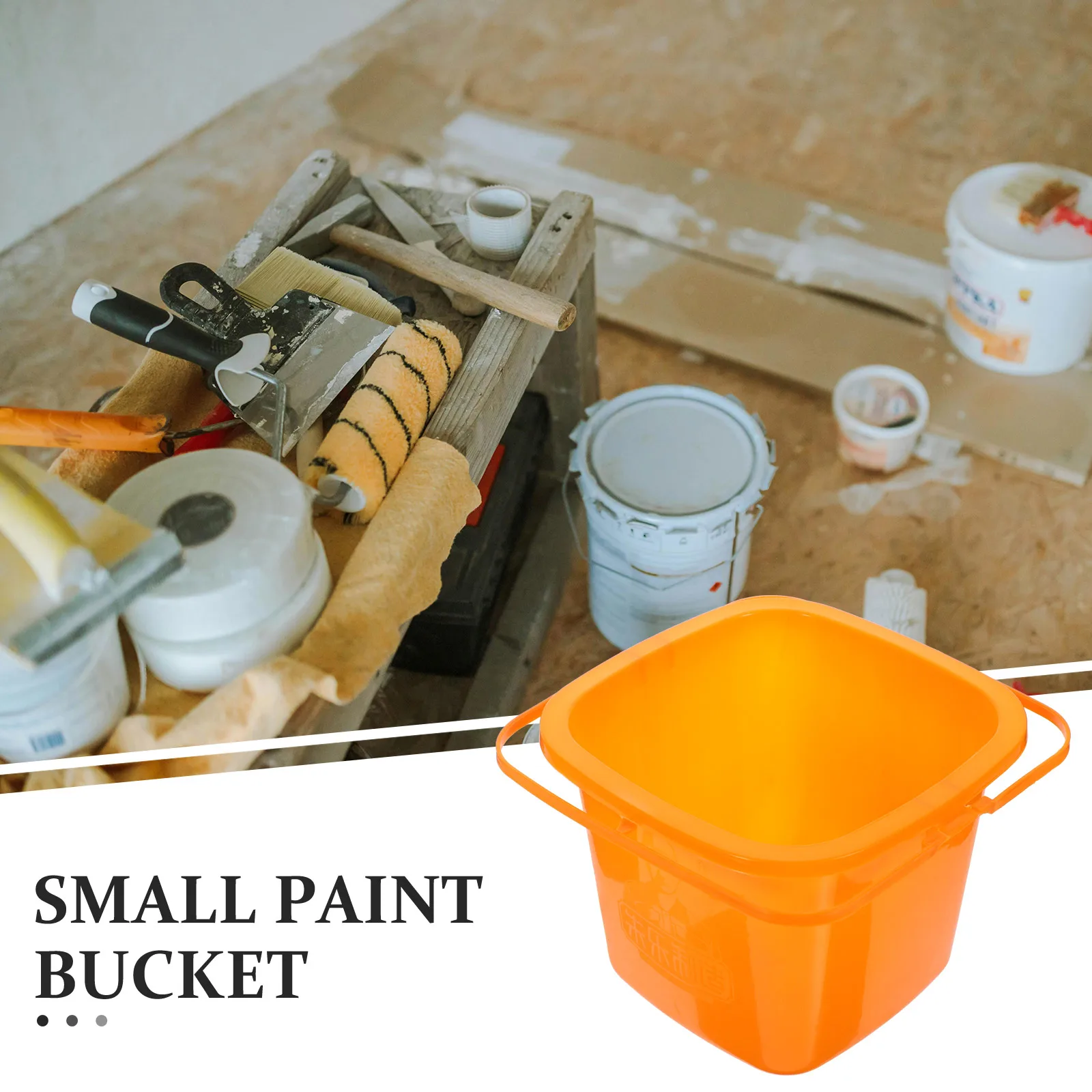 Plastic Beach Bucket Small Multipurpose Paint Storage Container Lightweight Easy to Carry H Cleaning Garden Use