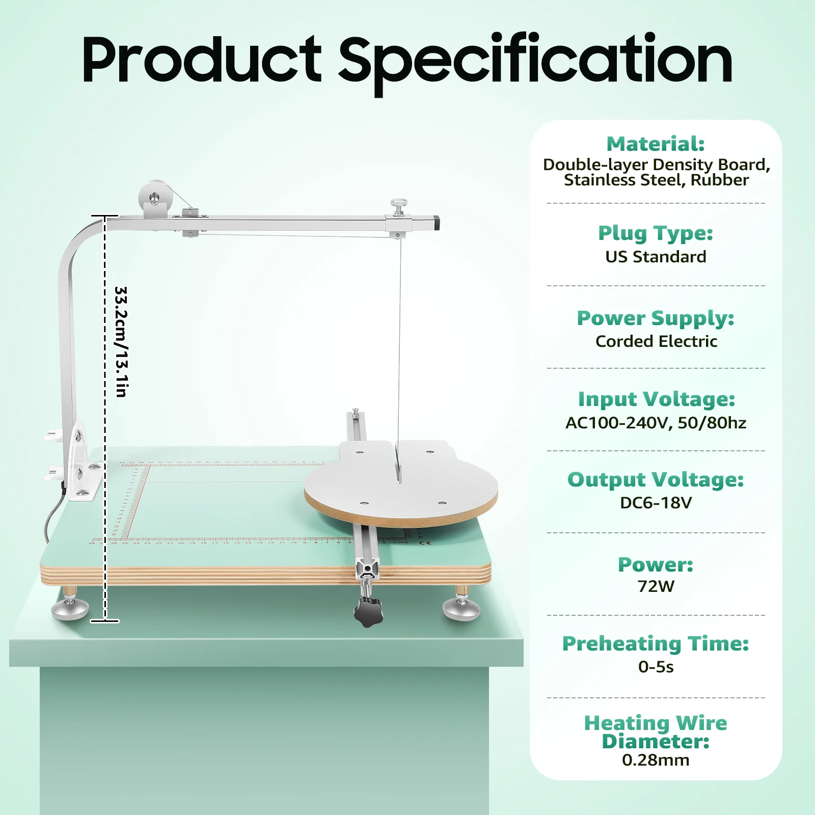 

Настольный станок для резки пенопласта Стол для резки пенопласта с многослойной доской из нержавеющей стали и алюминиевого сплава