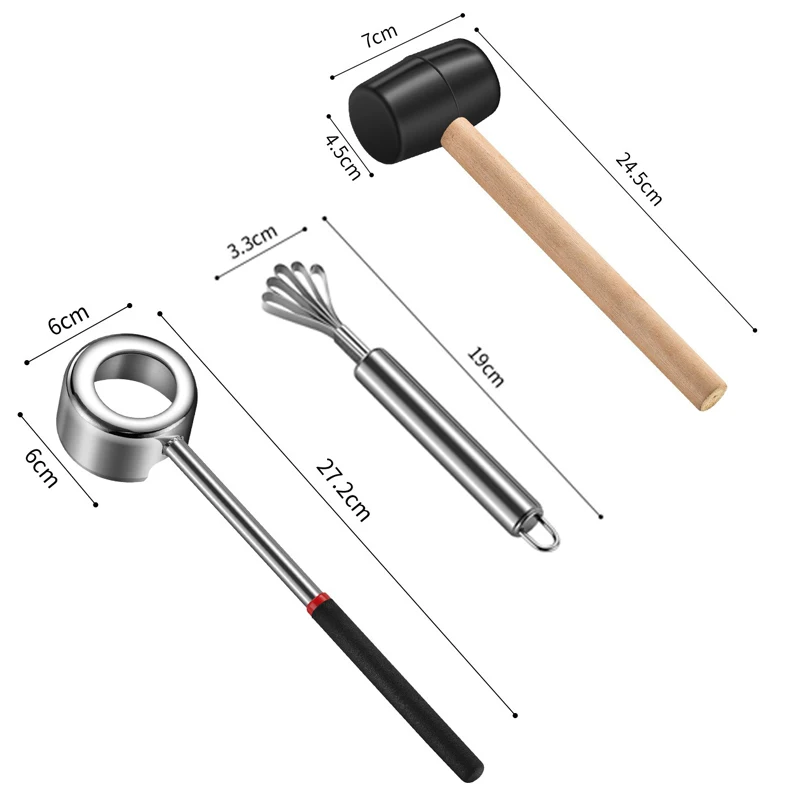 Picture 7: Coconut Opener Tools Creative Dual-purpose Hand Hole Puncher Hammer Coconut Breaker Kitchen Gadgets for Fresh Coconut Wate