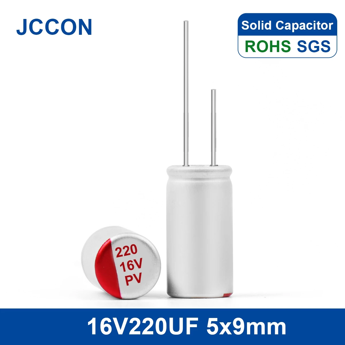 

20Pcs JCCON DIP Solid Electrolytic Capacitor 16V220UF 5x9 DIY Graphics Card Motherboard Oiginal