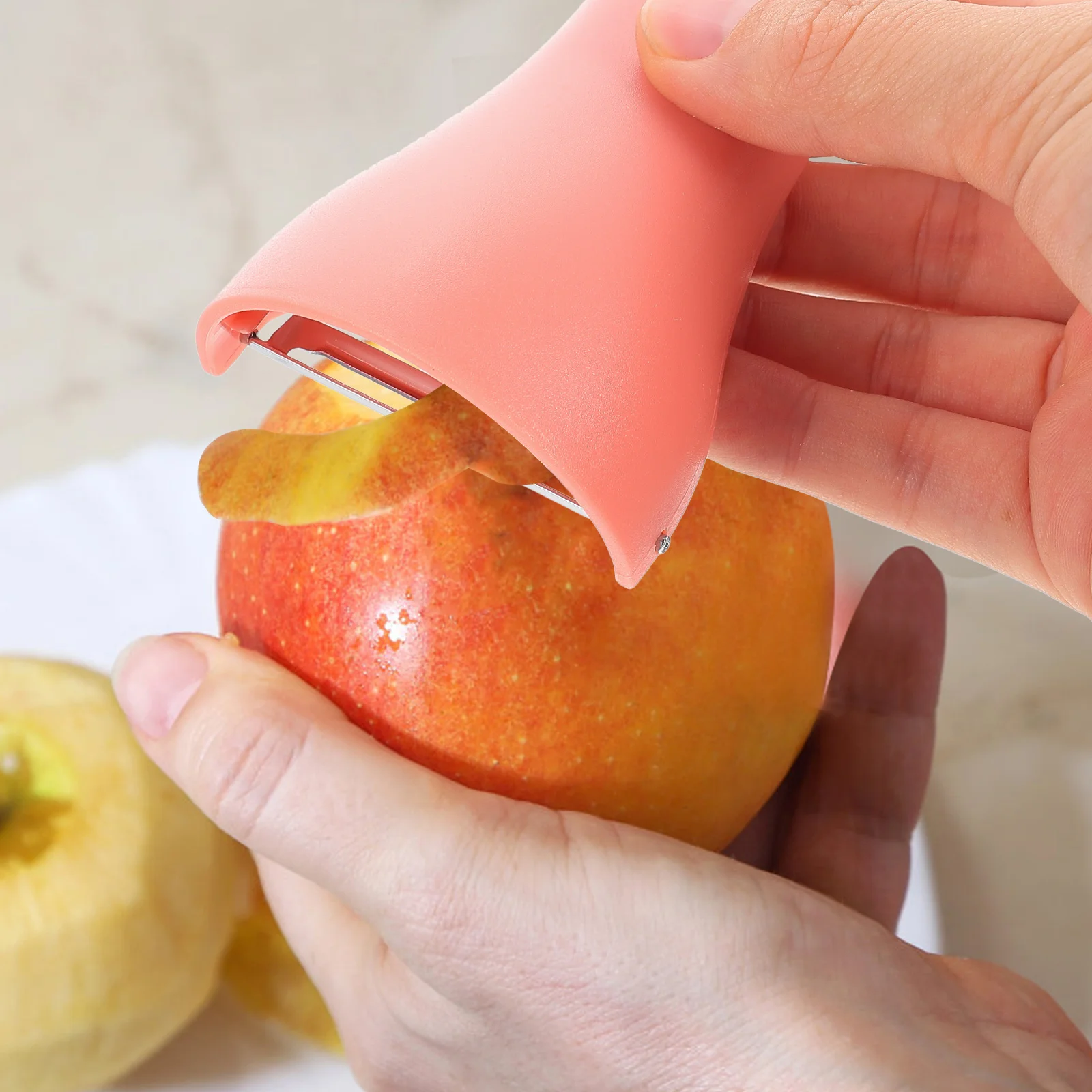 

Stainless Steel Baby Food Scissors Pink Portable Kitchen Shear Reusable Peeler Multi Function Tool Vegetable Fruit Preparation